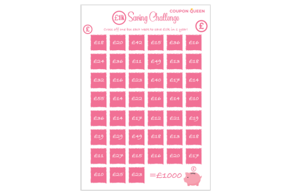 FREE Printable 1000 Money Saving Challenge